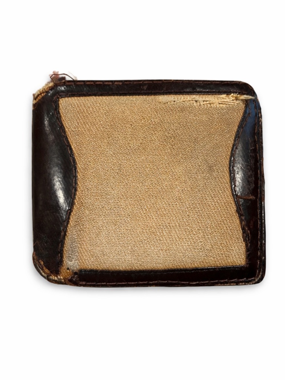 Filson Canvas And Brown Leather Bifold Wallet